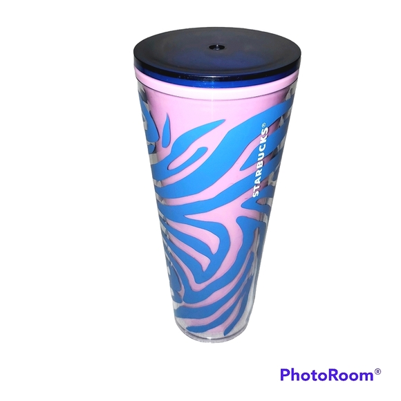 Starbucks 2021 Zebra Print Acrylic 24 Oz Venti Tumbler - Picture 2 of 8